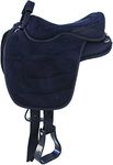 HORSE SADDLERY IMPEX Soft Western Bareback Synthetic Treeless Horse Saddle Pleasure Trail, Size 14" to 18 inches Seat Available (15)