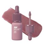 Peripera Ink the Velvet Lip Tint | High Pigment Color, Longwear, Weightless, Not Animal Tested, Gluten-Free, Paraben-Free (028 Mauveful Nude)