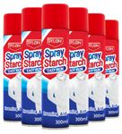 Dylon 2-in-1 Starch Spray with Easy Iron, Ironing Aid That Restores Look of Fabric and Helps Remove Creases - 300 ml (Pack of 6)