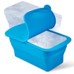 Silicone Extra Large Ice Block Molds with Lid - 8 lbs Giant Ice Bricks Tray Reusable Giant Ice Cube Bricks Maker Molds for Coolers & Ice Bath Tub Cold Plunge Water Chiller Accessories (Blue)