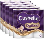 Cushelle Quilted 9 Roll Toilet Roll Tissue Paper (7 Packs (63 Rolls))