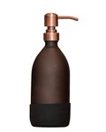 Matte Amber Glass Hand Soap Dispensers 500ml and 250ml | Non-Slip Base | (Rose Gold, 500ml)