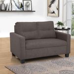 duroflex Ease 2-Person Sofa Fabric Sofa In Dark Saddle Brown Colour