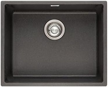 Franke Sirius SID110-50CB 1.0 Bowl Tectonite Undermount Black Kitchen Sink