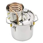 Stainless Steel Distillery Kit with Copper Tube & Build-in Thermometer,6 l/1.5 gal