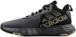 adidas Men's Ownthegame Shoes Basketball, Grey Five/Matte Gold/Core Black, 8.5