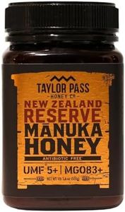 Taylor Pass Honey Co Manuka Honey UMF 5+ MGO 83+ | Monofloral New Zealand Honey | Sustainable, Non-GMO, Halal, UMF Certified | BPA-Free Jar | 500g 1lb 1.6 Oz
