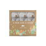 Angel Dear Unisex Baby Grey Bears Blankies Pair and A Spare 3 Piece Set, O/S