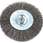 Forney 72739 Wire Wheel Brush, Coarse Crimped with 1/4-Inch Hex Shank, 4-Inch by .012-Inch