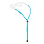 Chums Original Large Frame Cotton Retainer - Unisex Eyewear Keeper for Sunglasses & Glasses - Adjustable Fit, Washable & Made in USA (Large-End, Ev Blue)