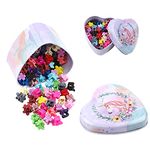 choicbaby 80Pcs Baby Girls Mini Hair Claw Clips Flower Hair Hair Accessories Barrattes For School Girls Kids Teens,Multi