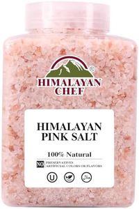 Himalayan Chef Pink Himalayan Salt Coarse Grain, 5 lbs Plastic Jar - Pure, Natural, Kosher, Mineral-Rich, Ideal for Grinder Refills, Cooking, Seasoning