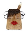 Spectacle Holder Wooden Eyeglass Stand Lips Design Handmade Display Optical Glasses Accessories with Pen Pencil Stand