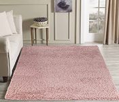 Serdim Rugs Living Room Shaggy Area Rugs, Polypropylene, Baby Pink, 120x170cm(4'x5'6)