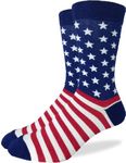 Good Luck Sock Men's American Flag Socks, Adult