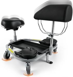 Kneeling Creeper with 3 In Rolling Casters, Adjustable Chest Support & Seat
