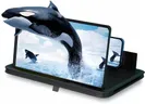 2026 New Big Screen Phone Magnifier, HD Screen Expander, Foldable Phone Stand with Movie Screen Amplifier for Travel, Portable 3D Magnifying Screen for Elderly (Black, 10in)