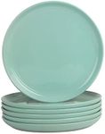 10 Strawberry Street Double Line 8.25" Salad Plate, Set of 6, Seafoam