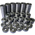 Tonmp 608-ZZ Ball Bearing - Double Metal Sealed Shielded Miniature Deep Groove Bearings for Furniture Wheel,Skateboards, Inline Skates, Scooters, Roller Blade Skates (8mm x 22mm x 7mm) (100)