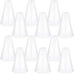 12 Pieces Cheer Megaphone for Party Favors Sports Cheers Fun Party Noisemaker Toys Plastic Megaphone for Party Sports Match Game Outdoor Activities (White)