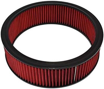 A-Team Performance - Air Filter Element Air Cleaner High Flow Replacement Washable and Reusable Round Cotton Fiber - Compatible with Buick Chevrolet GMC Ford Mopar Oldsmobile Pontiac (14X4)