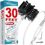 Sealegend 30 Feet Dryer Vent Cleaning Brush, Flexible Lint Brush with Drill Attachment, Upgraded Quick Snap Rods Extends Up to 30 Feet for Faster Cleaning