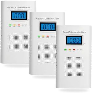 Combination Gas & Carbon Monoxide Detectors - 3 Packs Plug in Carbon Monoxide Alarm & Natural Gas Detector for Home, 2-in-1 Co Detector & Combustible Gas Detector with Digital Display, Easy to Install