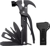 TrekEaze Nylon Camping Accessories Multitool - 16 In-1 Survival Tool Gear Axe Hammer Multi-Tool For Hiking, Outdoors, Camping (4903-Black)