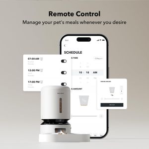 PETLIBRO Automatic Cat Feeder with Camera – 1080p HD, Dual Bowl, App Control, White