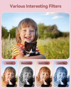Kids Digital Camera, 64GB Memory – Pink