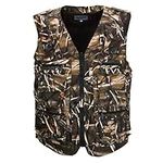 LUSI MADAM Men's Camo Multi-Pockets Travel Hunting Photography Fishing Vest XX-Large Reed