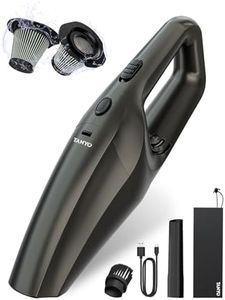 TANYO Aspirateur à Main, 12000Pa Aspirateur Voiture Puissant sans Fil Equipé d'un Moteur amélioré, Mini Aspirateur de Table vec Filtre Lavable HEPA pour Canapé Maison Voiture Bureau Tableau