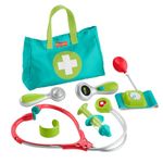 Fisher-Price Preschool Pretend Play Medical Kit 7-Piece Doctor Bag Dress Up Toys for Kids Ages 3+ Years, HYH26