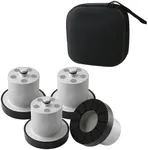 Jack Puck for Rivan R1s R1t - Tesmirror Lifting Jack Pads Compatible with Rivian R1t R1s Accessories Floor Jack Lifting Magnetic Jack Puck for R1S/R1T 4 Packs with Zippered Case 4 Gen - Silver