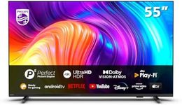 Philips 55-Inch 4K LED Android Smart TV | UHD & HDR10+ | Dolby Vision & Dolby Atmos | P5 Perfect Picture Engine | 55PUT8217/75