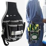 Electrician Waist Pocket Tool Pouch Belt Bag Screwdriver Kit Tool Organizer Storage Bag for DIY Electricians Carpenters Joiner Builders