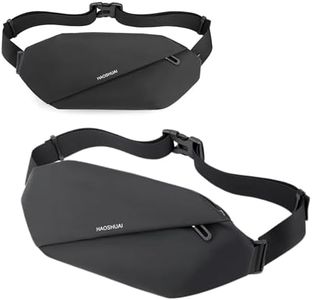 Marsupio da uomo, marsupio impermeabile, borsa marsupio da donna, marsupio grande, impermeabile, 4 tasche, marsupio nero grande capacità, borsa pettorale regolabile, Fanny Pack Viaggio Sport Moda,