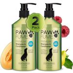 Pawfume Dog Shampoo and Conditioner – Hypoallergenic Dog Shampoo for Smelly Dogs – Best Dog Shampoos & Conditioners – Probiotic Shampoo for Dogs – Best Dog Shampoo for Puppies (Blue Ribbon, 2-Pack)