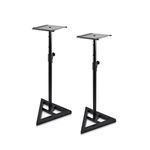 Pyle PSTND35 Heavy Duty Telescoping Speaker Stands with Height Adjustment, Set of 2, Black, 1/16-size