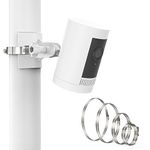 Mast Mount for Stick Up Cam/Pro, Indoor Camera, Spotlight Cam, Spotlight Camera Plus/Pro Surveillance Camera & Solar Panel (White, Pack of 1)