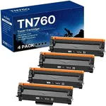 WEAREC TN760 Toner Cartridge Replacement for Brother TN-760 TN730 TN-730 Compatible with HL-L2350DW HL-L2395DW HL-L2390DW HL-L2370DW MFC-L2750DW MFC-L2710DW DCP-L2550DW Printer (Black,4 Pack)