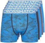 Crosshatch Mens Boxers Shorts (5 Pack) SCOTER Multipack Underwear Gift Set Colour Mens Trunk Boxers(L/Scoter-BLUE)