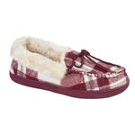 Fashion Star Ladies Fur Moccasins Slippers New Faux Sheepskin Memory Foam Warm Winter Shoes Cherry 7