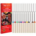 12 PCS Marshmallow Toasting Forks, Smores Sticks for Fire Pit, Telescoping Marshmallow Roasting Sticks Barbecue Forks for Hotdog Hot Dog Bonfire BBQ Smores Skewers for Open Fire Pits Campfire Camping