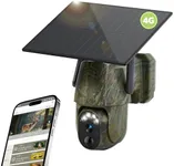 QUORVIXIA 4G LTE Cellular Trail Camera, Solar Game Cameras Built-in SIM Card, No WiFi Cellular Security Camera Outdoor, 2K 360° Live View Wildlife Deer Camera, Motion Activated Night Vision Trail Cam