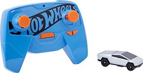 Hot Wheels Toy Car RC, Remote-Control Tesla Cybertruck in 1:64 Scale, On- or Off-Track Play, Includes Controller & Adapter