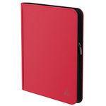 Rayvol Premium 12-Pocket 720 Card Binder, Ringless Trading Card Album Folder - Side Loading Black Page Pocket Binder for TCG -Red