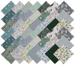 Nodsaw Floral Print Cotton Fabric Squares Bundles,Charm Packs for Quilting 5 inch,Fabric Scraps for Crafts,Precuts Quilt Squares 5" x 5"