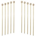 10pcs Cocktail Sticks Set Stainless Steel Fruit Sticks,Reusable Drink Picks Appetizer Toothpicks Martini Glass Picks