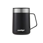 Contigo Streeterville Stainless Steel Mug with Handle and Splash-Proof Lid, Vacuum-Insulated Metal Cup for Coffee and Tea with Handle and Grip Base to Prevent Slipping, Licorice, 14 oz (414 mL)